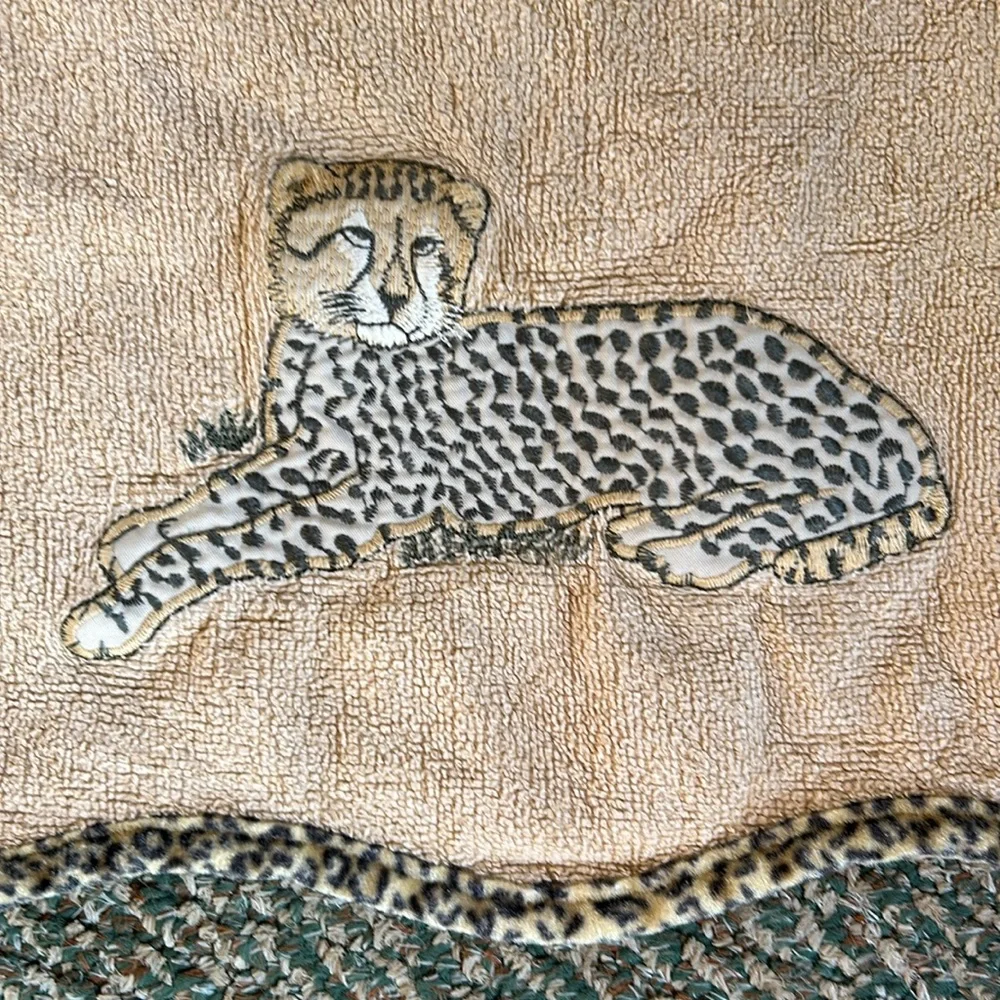 Oversized, leopard hand towel